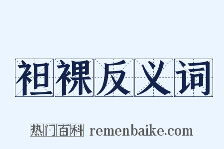 袒裸反义词是什么意思的图片